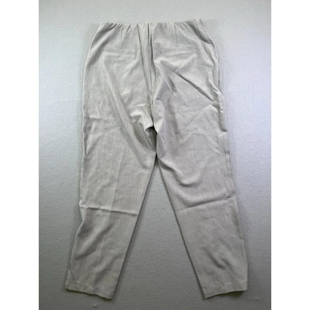 Halara Mid Rise Pocket Casual Tapered Pants Ankle Length Light Gray Small